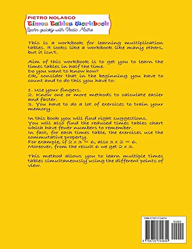 Times Tables Workbook Learn quickly with Vedic Maths: Math drills, for elementary school, ages 8 - 11 grade 3-6 with 2744 quizzes in 104 tables, practice exercises worksheets, solutions and evaluation - Image 2