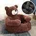 Teddy Bear Dog Bed with Arms,Cozy Fluffy Washable Cuddler Bed with Anti-Slip Bottom,Non-Slip Detachable Warm Cuddle B-ed for Cats Dogs,Puppy B-ed for Indoor Cats & Small Dogs