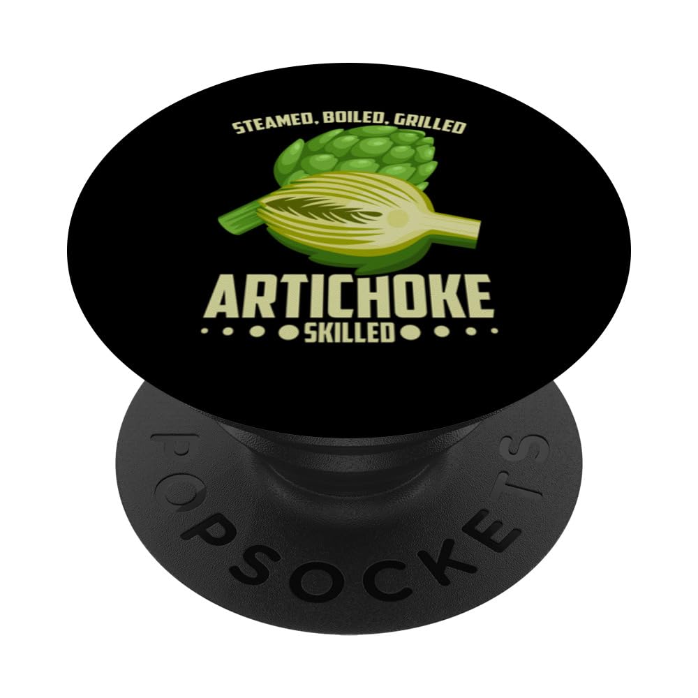 Artichoke Festival Artichoke Hearts Artichoke Costume PopSockets Swappable PopGrip, Black