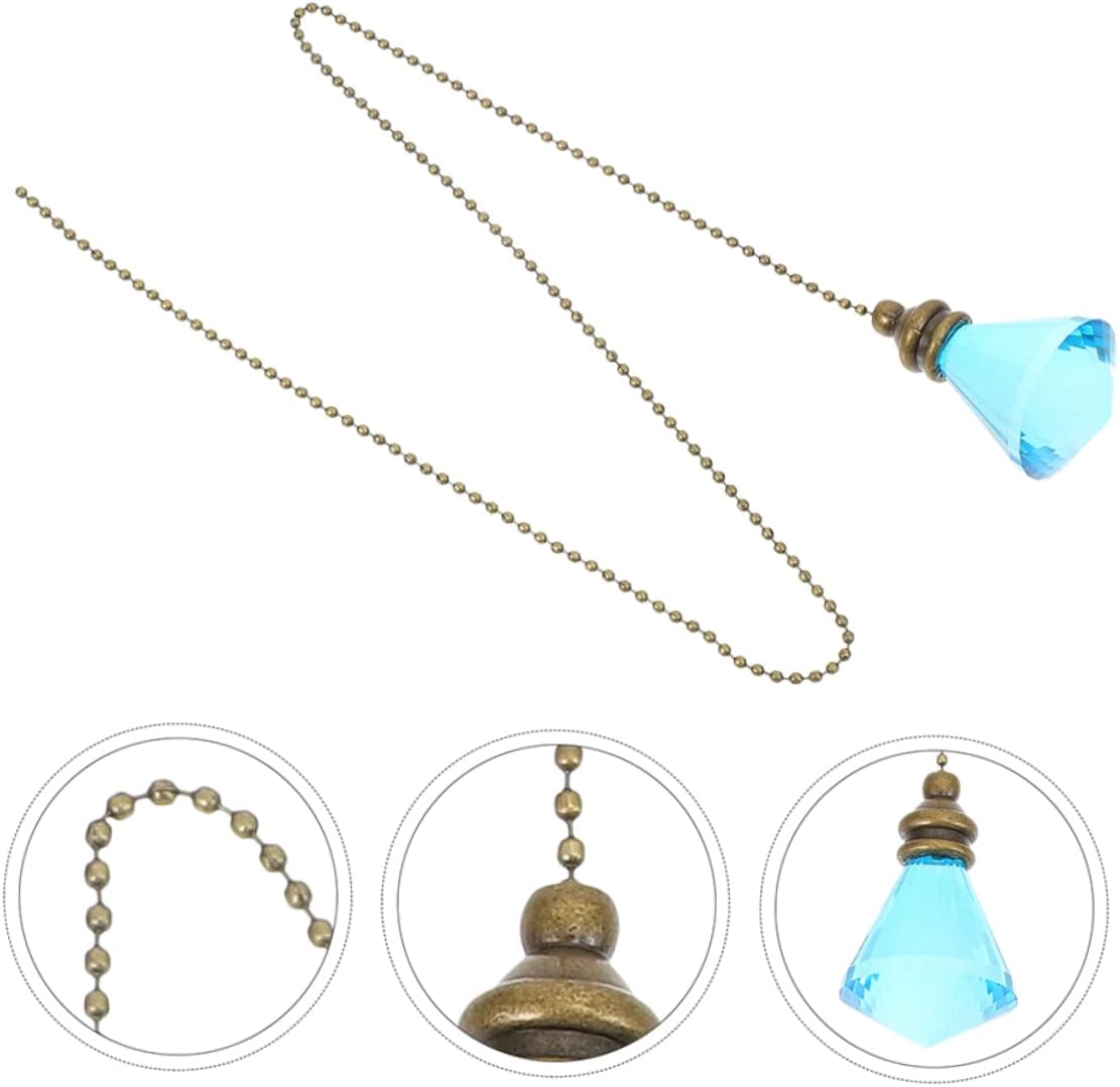 2Pcs Pendant Pull Chains for Ceiling Fans and Lamps Decorative Light Pulling Chains with Smooth Beaded Balls for Home Cafe and Workshop Use Oil Rubbed
