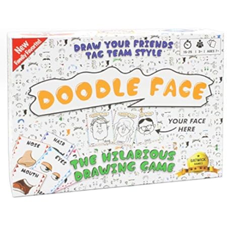 Doodle Face Game - New Hilarious Game of Drawing Your Friends and Family - A Drawing Game for Families - Stay at Home Date Night Party Game for 3-20 Players - Fun for All Ages and Skill Levels