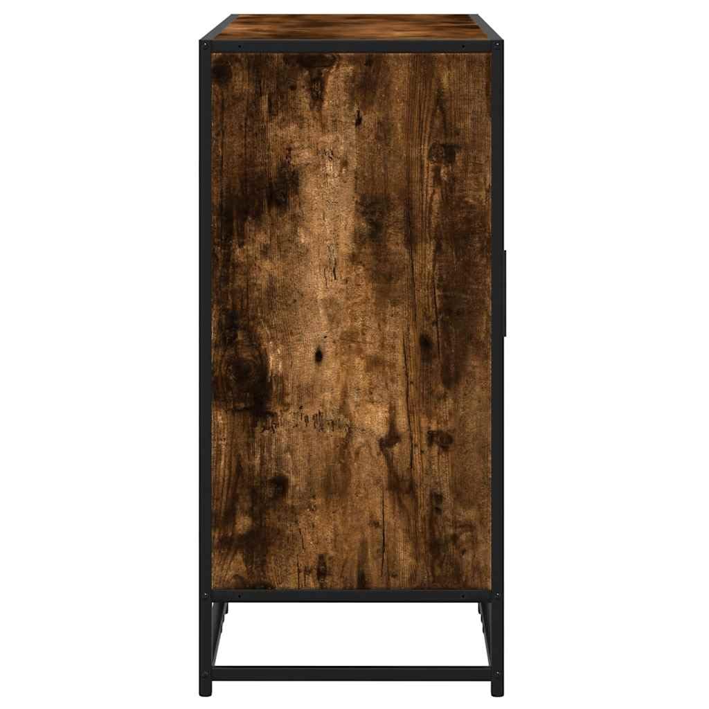 Aparador de madera de roble ahumado, 92 x 35 x 76 cm, cómoda