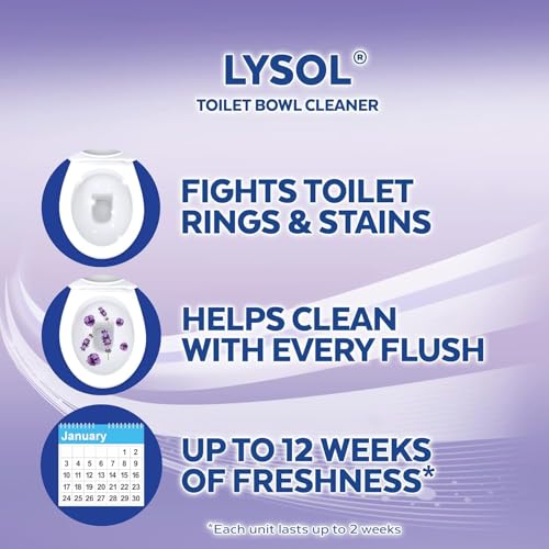 Image of Lysol Automatic Toilet Bowl Cleaner, Lavender, (Pack of 4, 24 Count Total)
