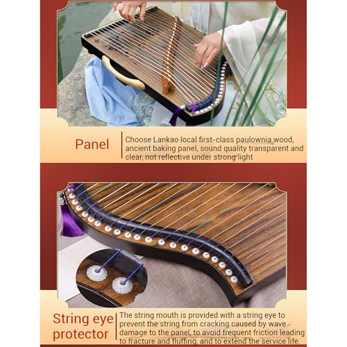 Entrenador de dedos Guzheng de 21 cuerdas con accesorios completos y mochila para principiantes, adultos, niños y prácticas y exámenes