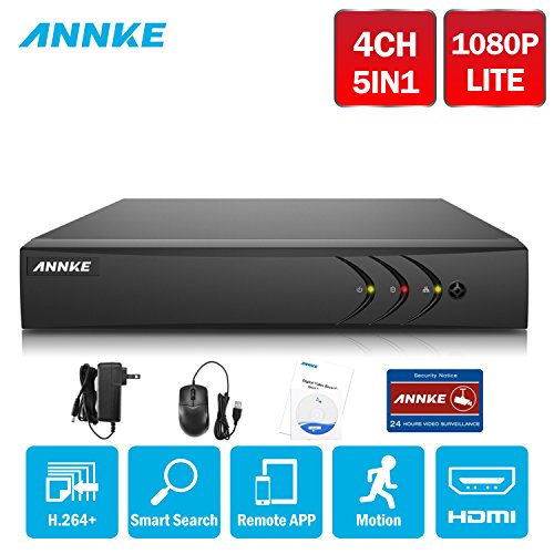 ANNKE TVI 1080P Lite 4 Canali Network Digital Video Recorder Video Sorveglianza Videoregistratore CCTV DVR/HVR/NVR Sicurezza di Sistema P2P Email Allarme 3 Snapshot Manuale Italiano senza HDD