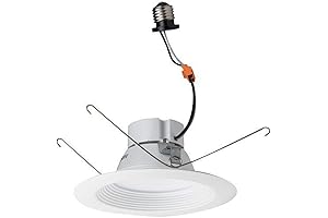 Morris Products ETL Listed 5 or 6-Inch LED Baffle Trim Recessed Lighting Kit 3K