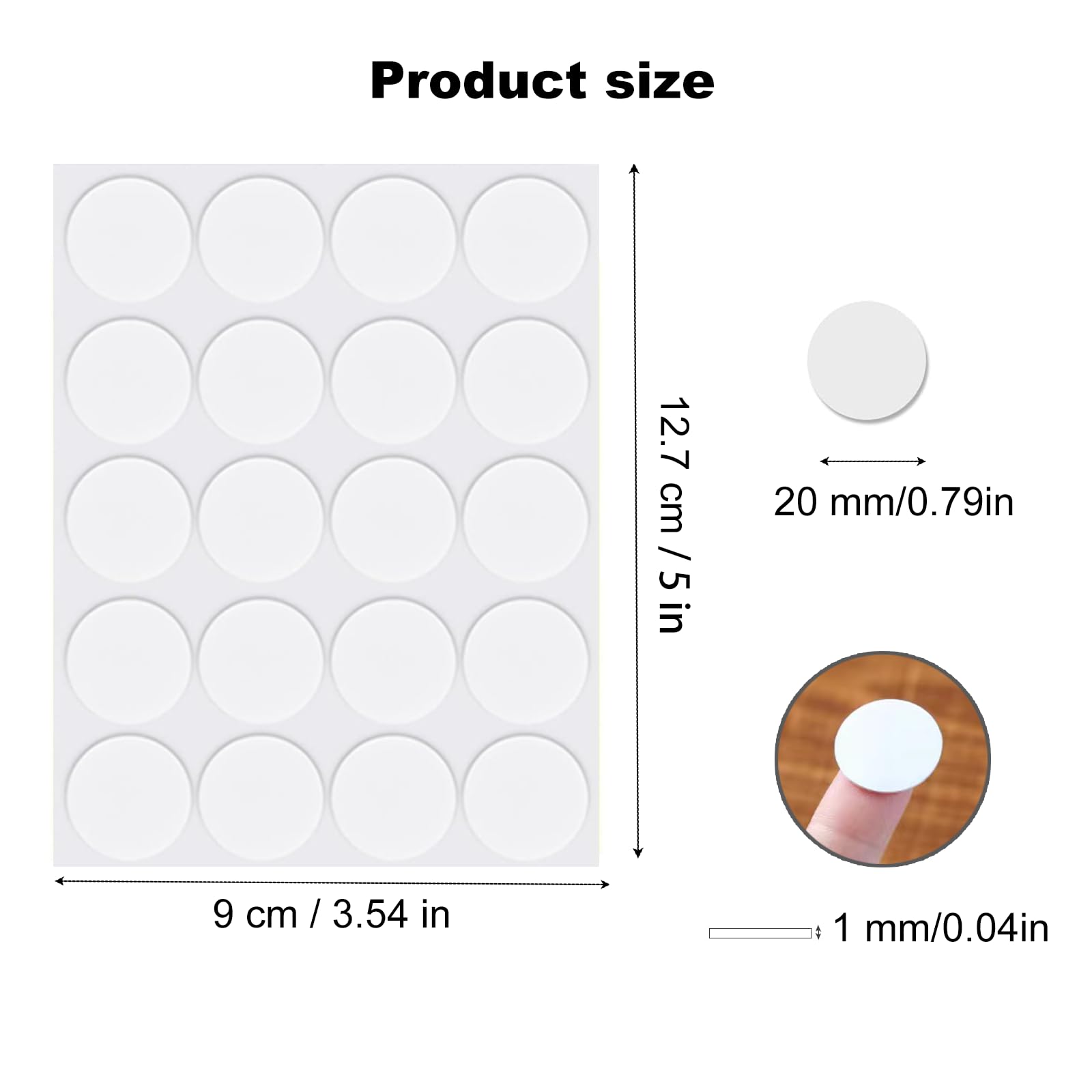 Adesivi Con Stoppino Per Candele LIERFIS - 400 Pezzi, 20 Mm, Bifacciali, Resistenti Al Calore - Foto 4