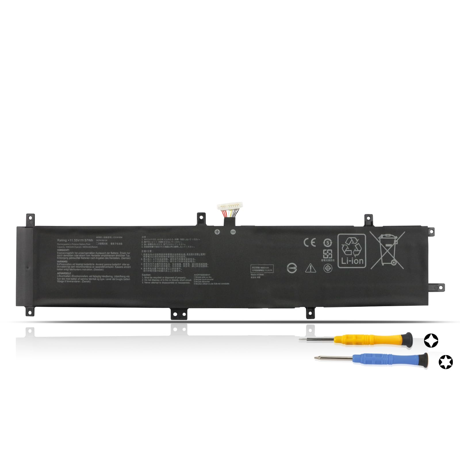K KYUER 57WH C31N1834 Laptop Batería para Asus ProArt StudioBook Pro 17 W700 H700 H700GV W700GV W700G1T W700G2T W700G3T W700G3P Series W700G3T-AV093R W700G3T-AV027R AV090R W700G1T-AV046R H700GV-AV023R