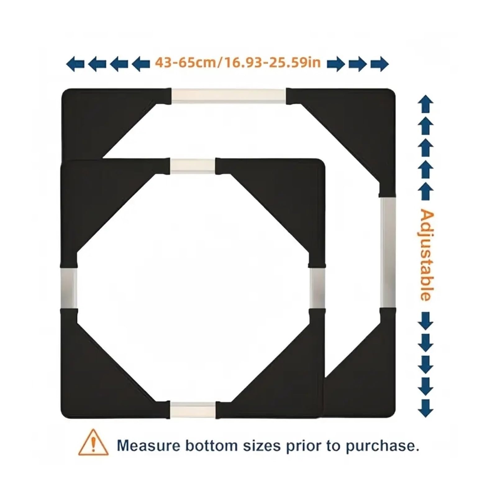 Soporte De Base Ajustable for Lavadora, Ajuste Universal, Altura Ajustable, Estante Multifuncional