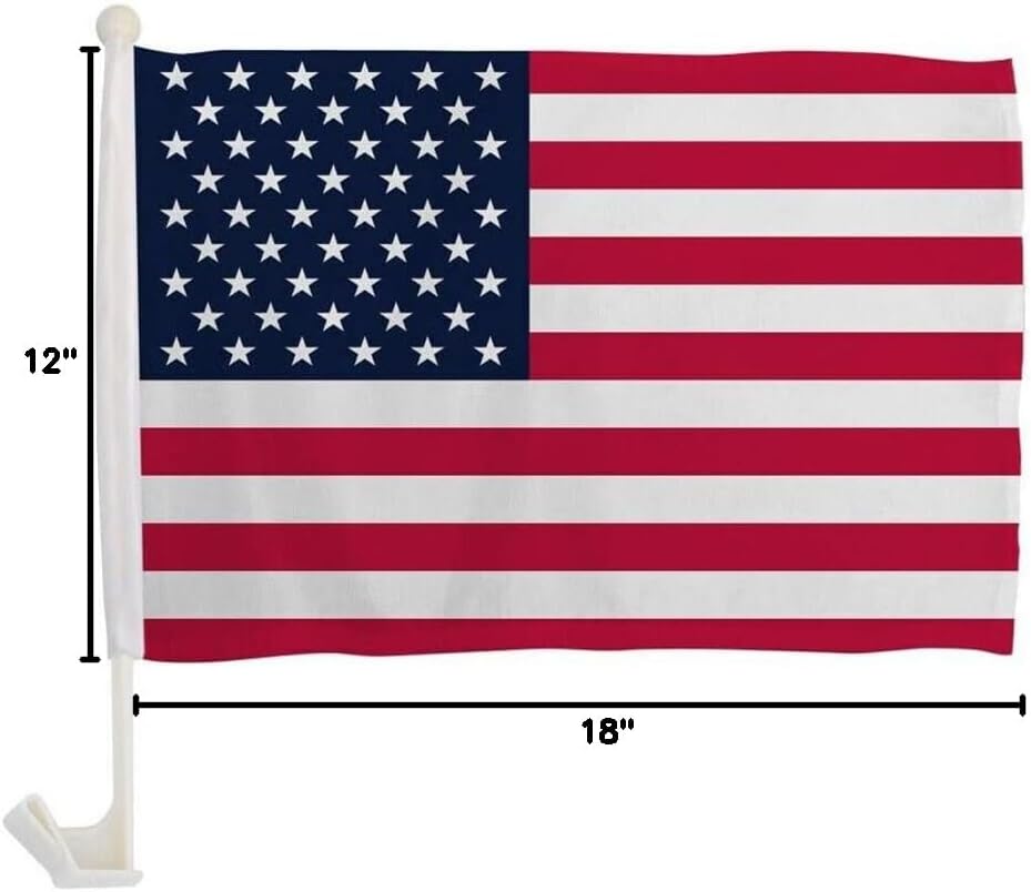 12x16 Wholesale Lot 12 USA American U.S.A. Car Vehicle 12"x16" Flag (FI)