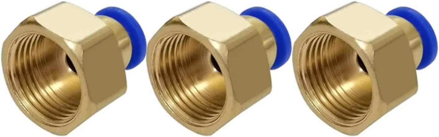 10PC BSPT PCF8-04, 8mm To 1/2' Pneumatic Connectors Female Straight One-Touch Fittings