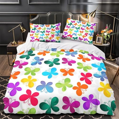Parure de lit oiseau coloré 200x200 microfibre 3D - 2