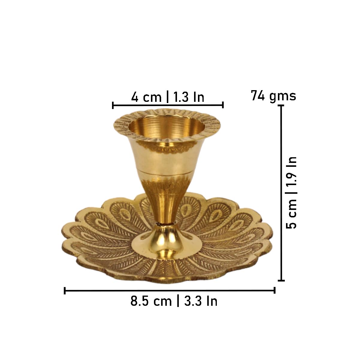Putrika Brass Candle Holder Stand Antique Set Diwali | Pooja | Puja | Decorative | Home Decoration | Best Return Gift for Living, Bedroom, Dining Room– Peacock Candle Holder 4