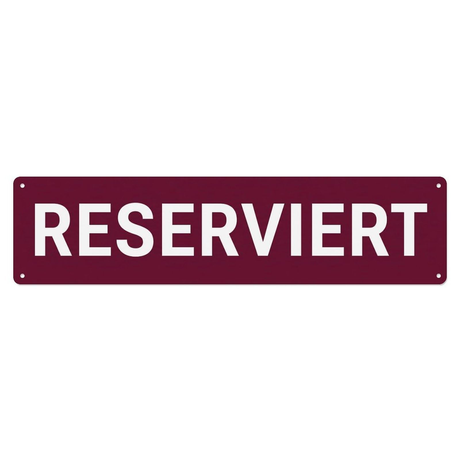 Reserviert Reserved Table Booking Metal Tin Sign