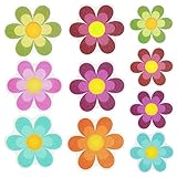OLRWSLG 20 Stück Antirutsch Sticker Badewanne Aufkleber aus Gummi PEVA Dusche Aufkleber Kind Dusche Sticker Blumen Formen Dusche Aufkleber 8/11,7cm Farbe Sticker für Badewanne Treppen Boden