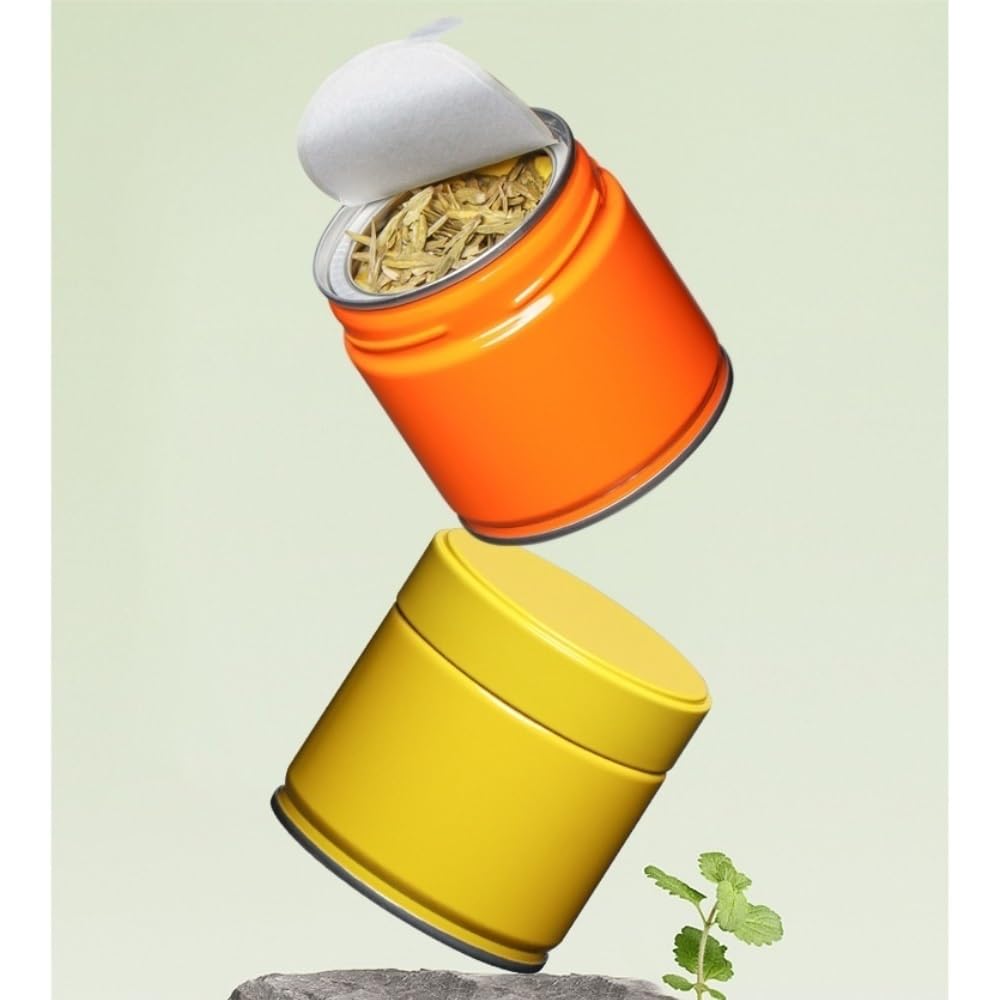CMBSSTFC Zuckerdose, große Tee-Aufbewahrungsdose, kleine runde Eisendose, Leere Dose, Küchengewürz-Aufbewahrungsdose, Tee-Set, einzelne Dose, Teedose (E, M)