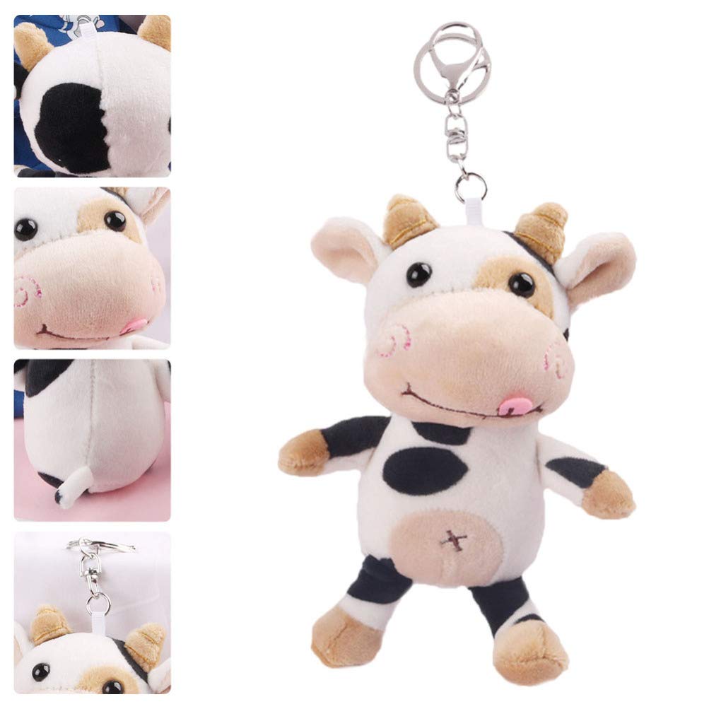 Portachiavi Simpatico portachiavi in acrilico con mucca Portachiavi dai colori vivaci Portachiavi con ciondolo durevole per borsa zaino  36