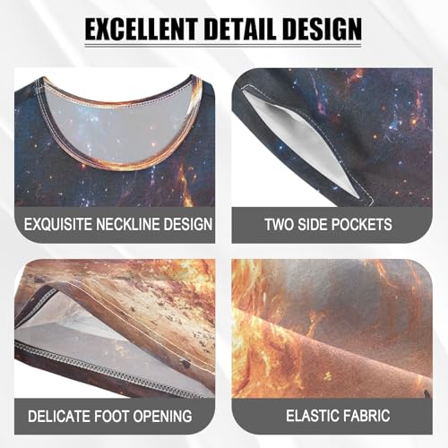 ALAZA Baseball Flame Sky Pajamas Set Short Sleeve Cotton Sleepwear Summer Pjs 2 Piece 5-14Y4