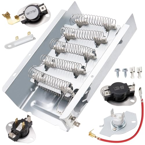 Dryer Heating Element Kit Replace for Estate EED4400WQ0 EED4400WQ1 EED4100WQ0 TEDX640PQ0 EED4300TQ0 EED4300SQ0 TEDS840PQ0 TEDS840JQ2 TEDX640JQ1 EED4300VQ0 EED4300VQ1 EED4400SQ0