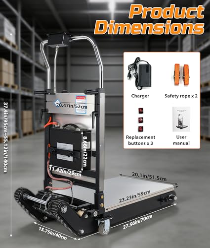 Carretilla eléctrica para escaleras 1250W capacidad 900lb miniatura 7