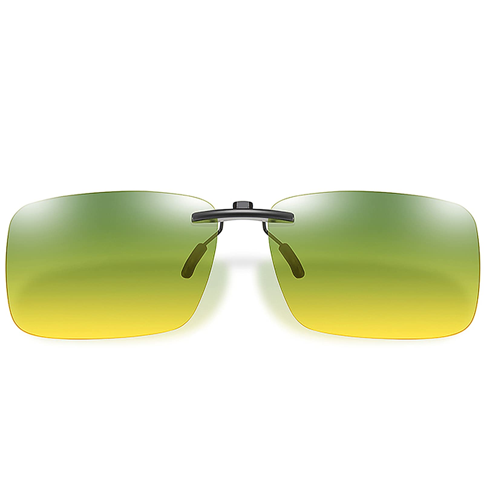 UpaClaireNight Driving Glasses Clip-On, High Beam Headlights Reduced, Polarized Lens, Glare-Free, High Definition Vision, Men or Women