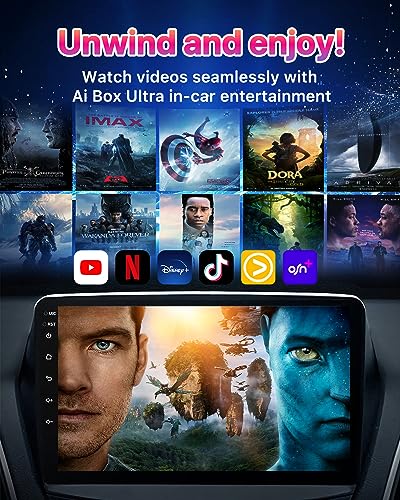 Carlinkit Android 13 Ai Box, Ultra Series, Most Powerful Multimedia Adapter with 8+128GB Qualcomm 6125, Built-in CarPlay/Android Auto/Google Play Store, Only Fit for Wired CarPlay Cars