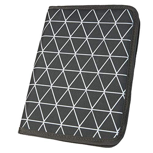 Mom's Organizador para cartilla y libro médico (color a elegir), funda en A5 como funda para cuaderno y portadocumentos (2 en 1) (gris oscuro, triangular) Cover