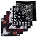 HDE 6-Pack of Assorted 100% Cotton Bandana Handkerchief Head Wraps Doo Rag