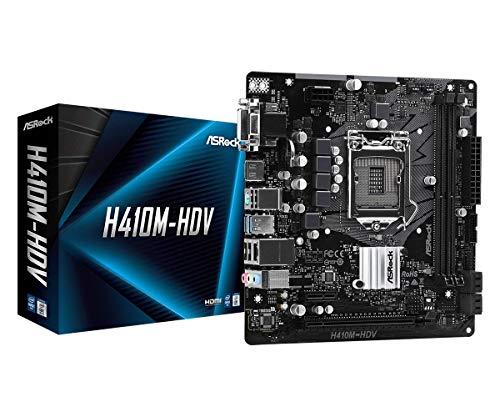 ASROCK H410M-HDV Supports 10th Gen Intel Core Processors (Socket 1200) Motherboard