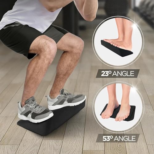 Yes4All Rubber Ankle Calf Stretcher - 450LBS Slant Board for Enhanced Mobility & Flexibility, Ergonomic Anti-Slip Wedges