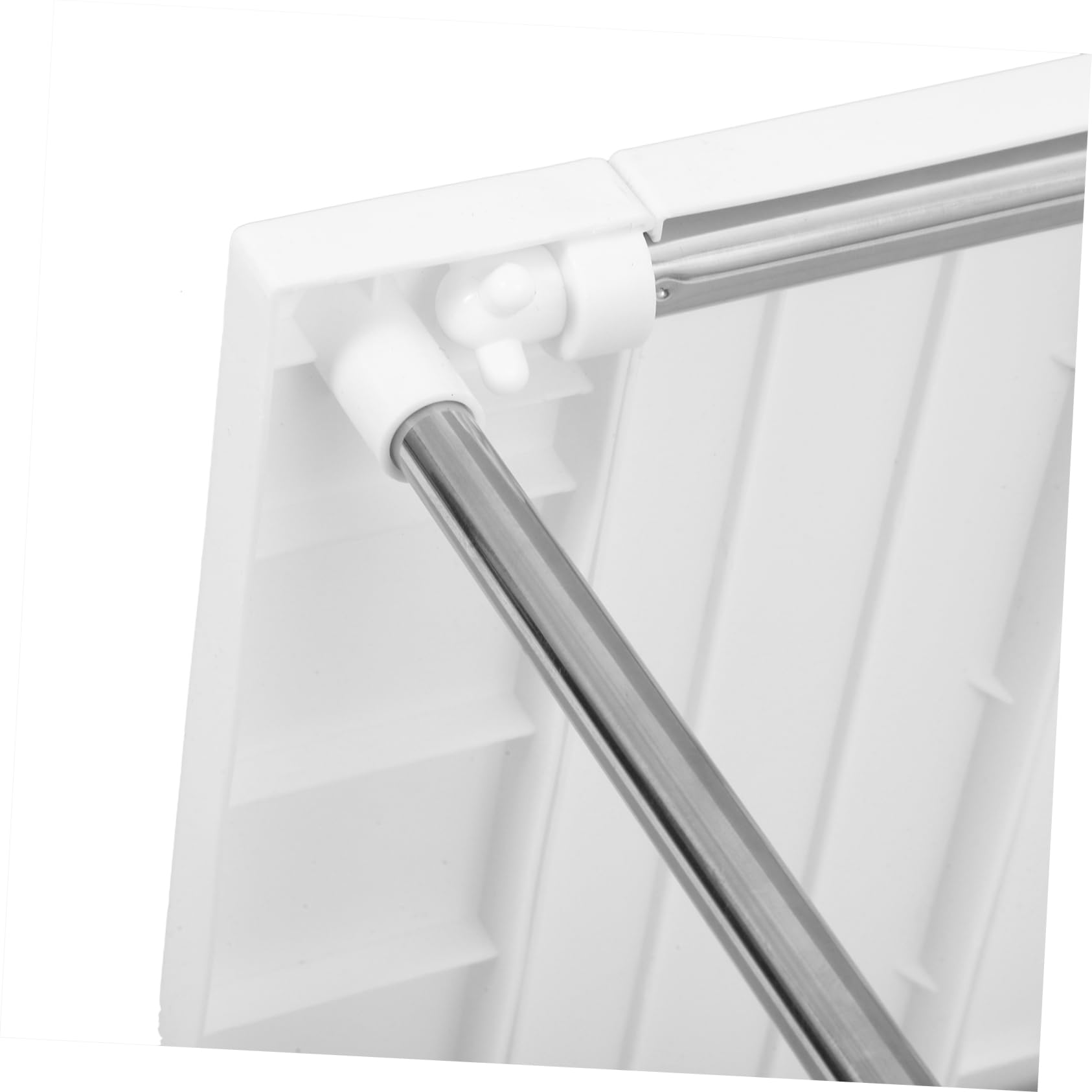 IMIKEYA Organizer Cucina Estensibile Bianco Doppio Ripiano in Acciaio Inossidabile e Superficie Liscia, Lunghezza Regolabile Ganci per Organizzare Utensili e Spezie