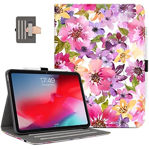 Case for iPad 10th Generation 10.9 Inch with Pencil Holder, for iPad Case 10th Generation Shockproof Case for iPad 10th Gen 2022 with Pocket/Hand Strap/Auto Sleep Wake(Pink Floral) Cover