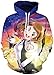 FLYCHEN Herren Kapuzenpullver My Hero Academia 3D Muster Druck 僕のヒーローアカデミア Hoodie(OCHACO URARAKA,L)