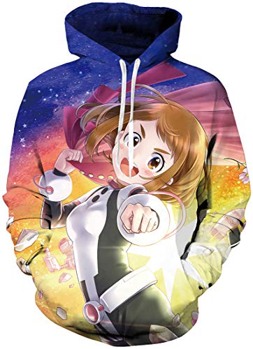 FLYCHEN Mujer Sudaderas con Capucha Manga Japonesa My Hero Academia Impresión 3D All...