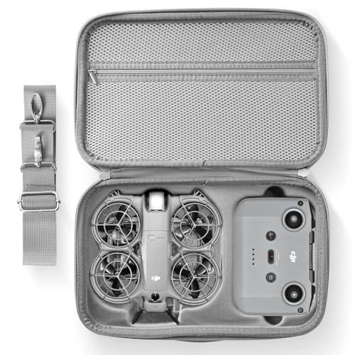 Tasche für DJI Neo 2 Case Tragbar PU Case für DJI Neo 2 Fly More Combo Zubehör Neo 2 Tasche Reisetasche Tragetasche für DJI RC-N3 mit Tragegurt