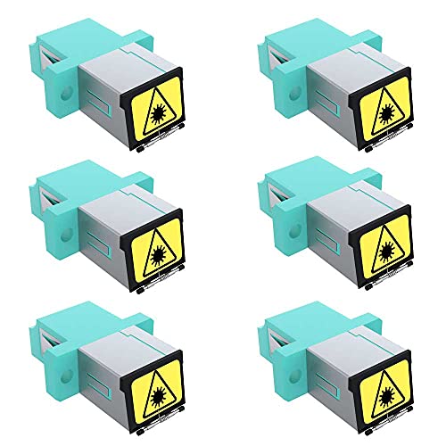 Coupleur fibre LC vers LC multimode OM3/OM4 Duplex Aqua CableRack