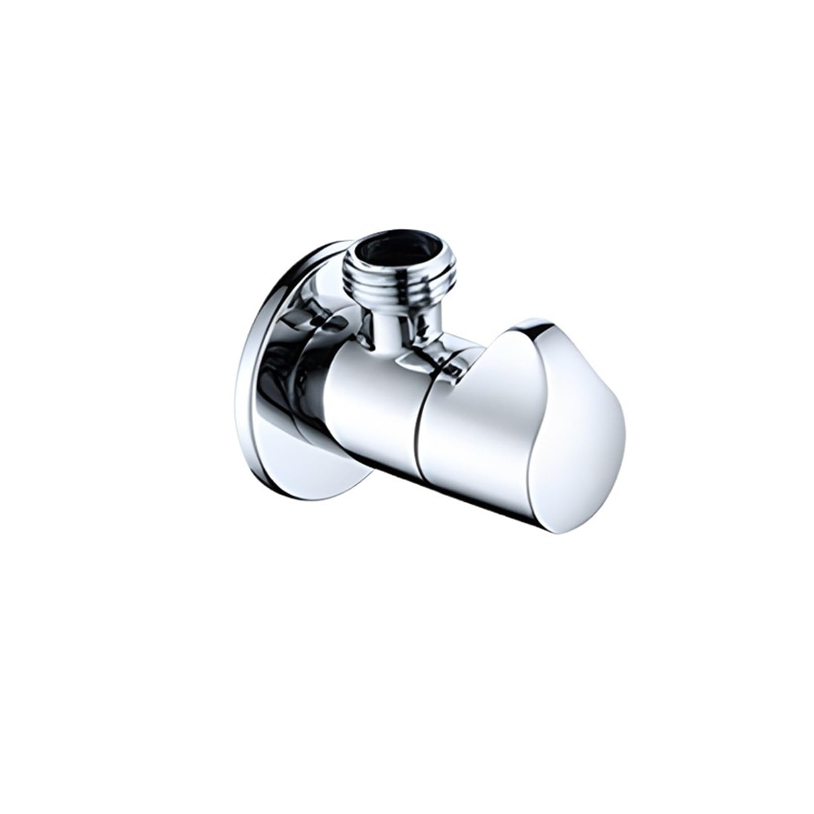 Polished Brass G1/2 Angle Stop Valve Multi Color Single Double Water Shut Off Valve Household Plumbing Fitting for Bathroom Kitchen Toilet(Type B)
