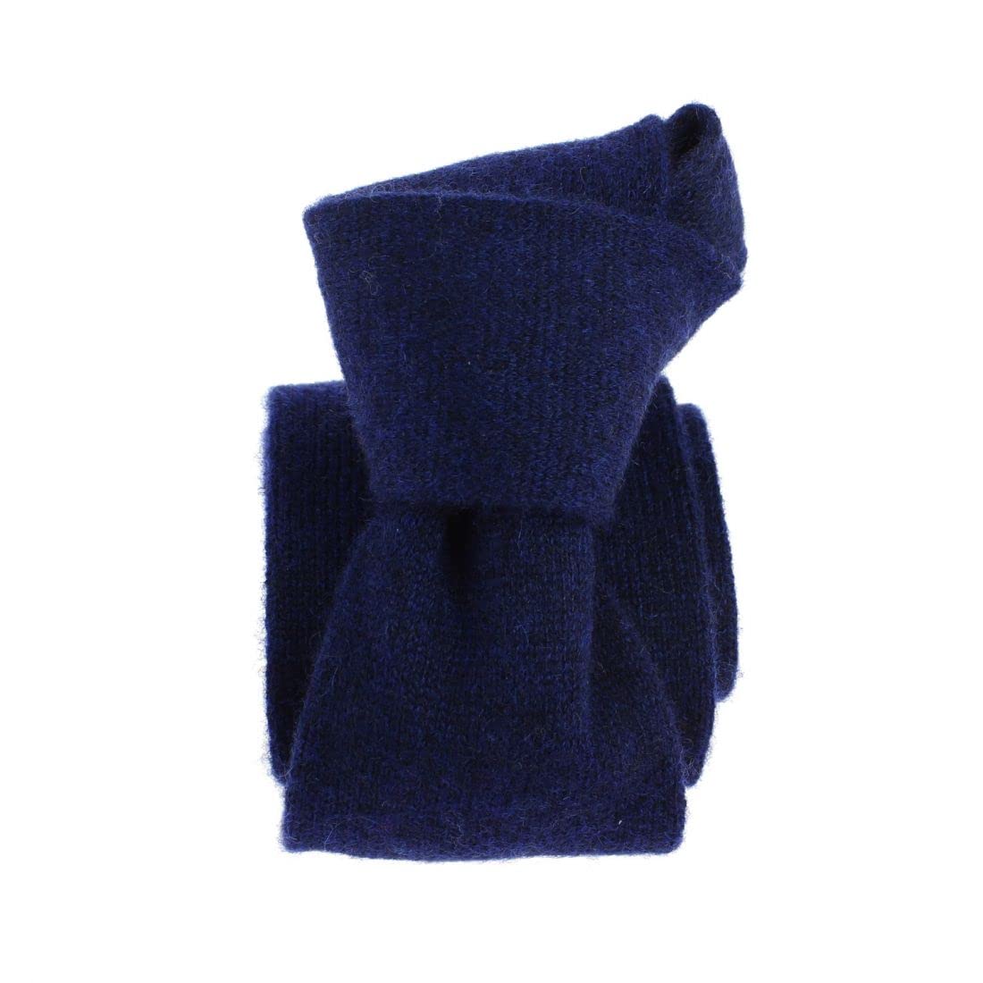 Tony & PaulCashmere Tie. ALASHAN, Cashmere. Dark Navy Plain. MADE IN ITALY., Blue, One size