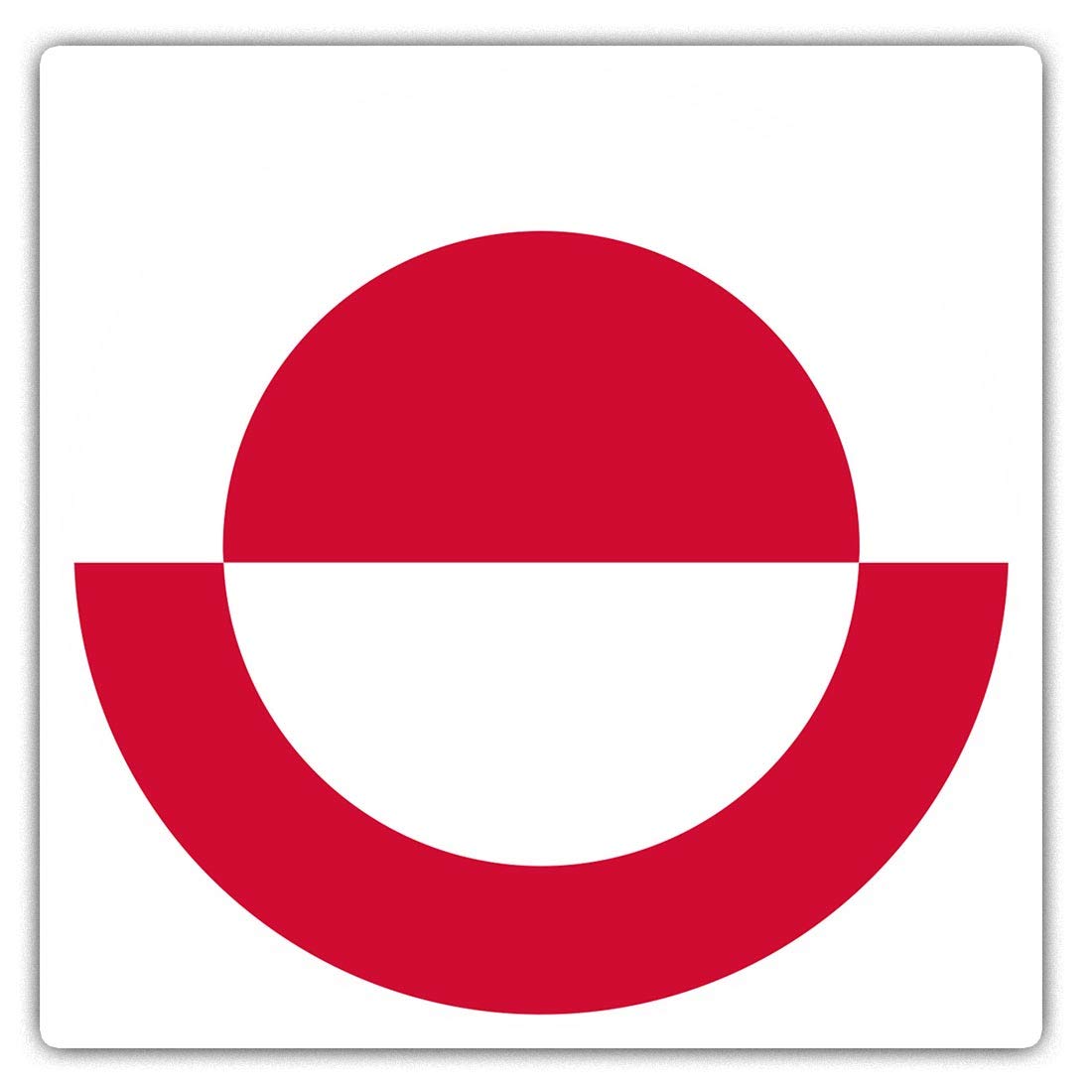 Square Stickers (Set of 2) 7.5cm - Greenland Flag Map Laptop Tablet Luggage Scrapbook #9039
