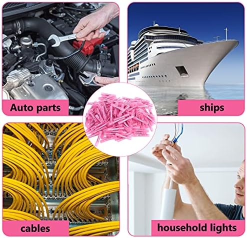 150 Pieces Heat Shrink Butt Connectors Kit, 22-16 AWG Red Insulated Waterproof Electrical Wire Connectors Automotive Wire Crimp Terminals Butt Splices