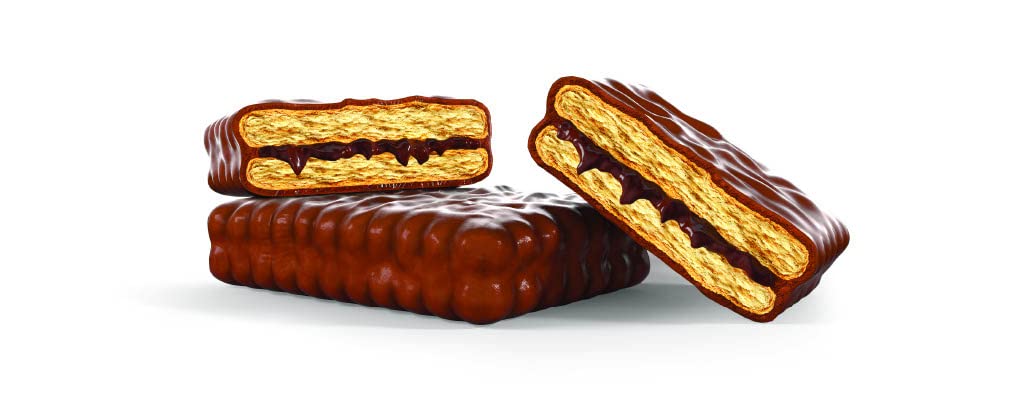 Bisko California Graham Crackers Filled with Chocolate and Coated with Real Chocolate - 12 Bars/Box