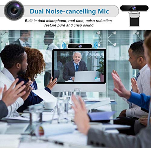 Webcam with Microphone 1080p HD USB Camera 30fps Streaming Webcam with Tripod and Privacy Cover,Plug and Play for Desktop/Laptop/Mac,Video Conferencing/Calling/Gaming and Skype/YouTube/Zoom etc.