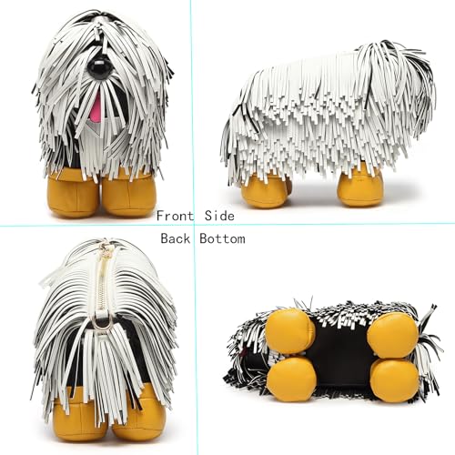 Women Dog Shaped Purse Crossbody Shoulder Bag Handbag PU Leather Unique Novelty Dog Shaped Y2K Cute Animals Purse2