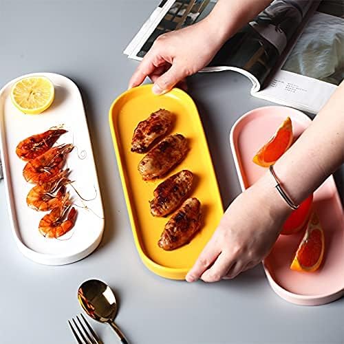 Ceramic Sink Tray, Bathroom Counter Tray, Bathtub, Cosmetics Dish, Candle, Perfume Shampoo Liquid Soap Simple Style Design Suit for Bathroom and Kitchen (White) - Image 3