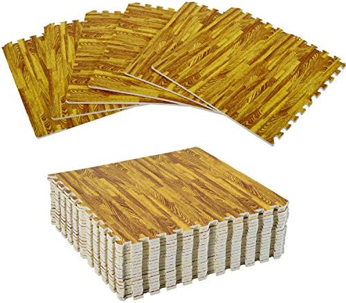 Soozier 18 Piece 24" x 24" High-Density Anti-Slip Water Resistant Interlocking Foam Floor Tile Mats 72Sqft