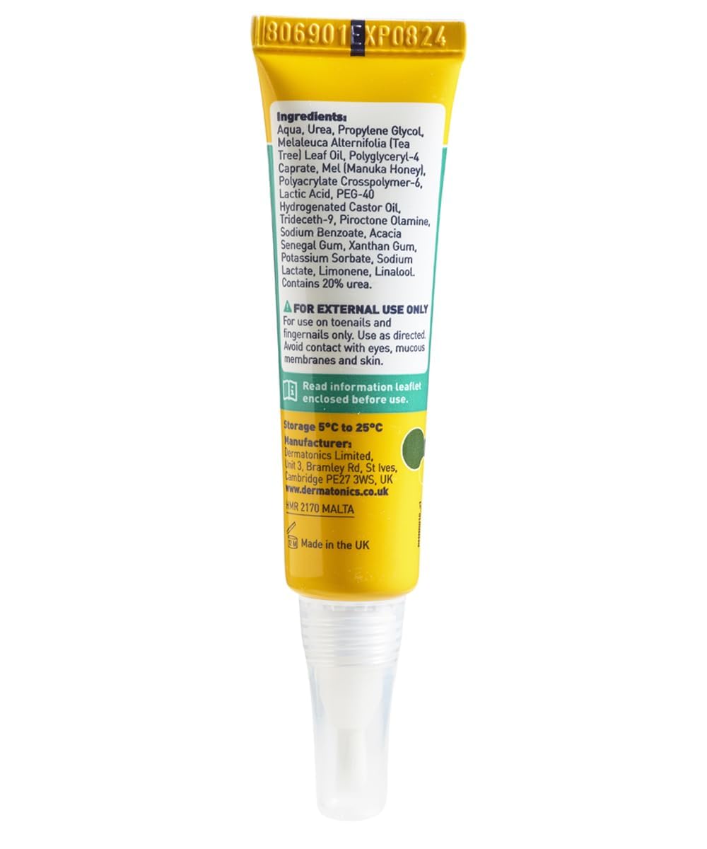 Dermatonics Nail Recovery Gel | Smoothes and Nourishes, Improves the Appearance of Dry and Discolored Nails | With Tea Tree Oil and Manuka Honey | 0.34Oz.