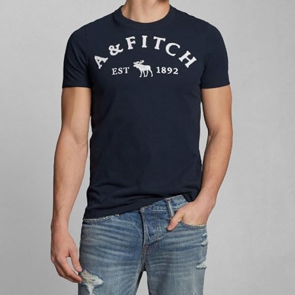 46685アバクロTシャツ紺色S