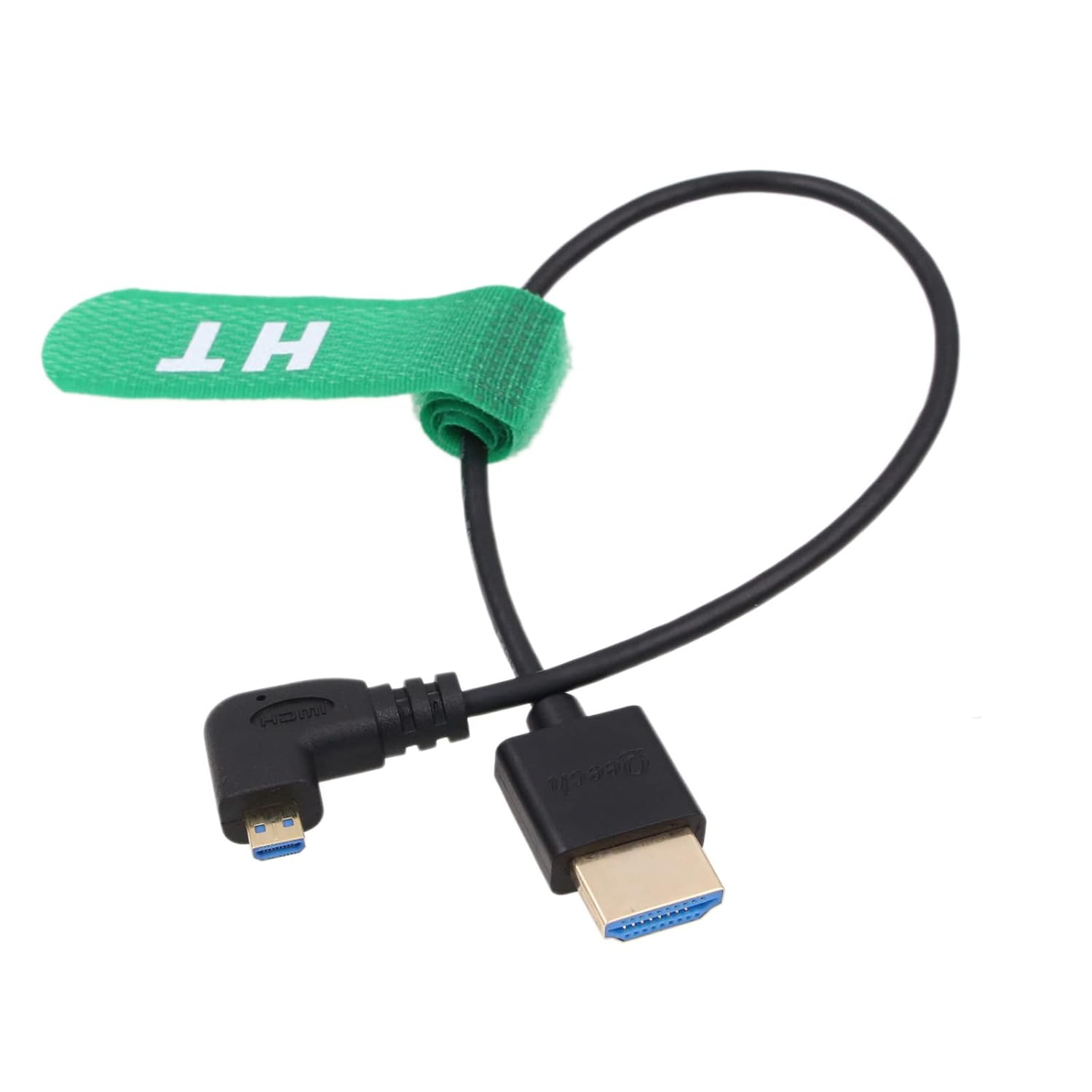 Micro HDMI 4K 120Hz 8K Ultra HD Cable for Sony A6500 A7III Canon EOS M R5 R7 GH4 X-T4 Z50 Camera ATOMOS Ninja V Portkeys Monitor Type A D HDMI 2.1 Left Angle 30cm