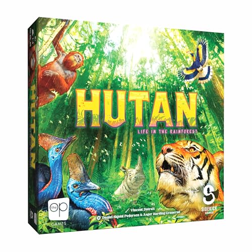 Hutan Board Game, Strategic Tile Placement Game for Families & Adults, Eco-Themed Strategy, Grow Trees, Attract Wildlife, Solo & Multiplayer 1-4 Players, Made By The Op Games by USAOPOLY - Used condition - US$19.25