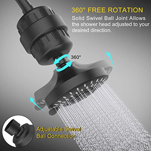 FEELSO Shower Head and 15 Stage Shower Filter Combo, High Pressure 5